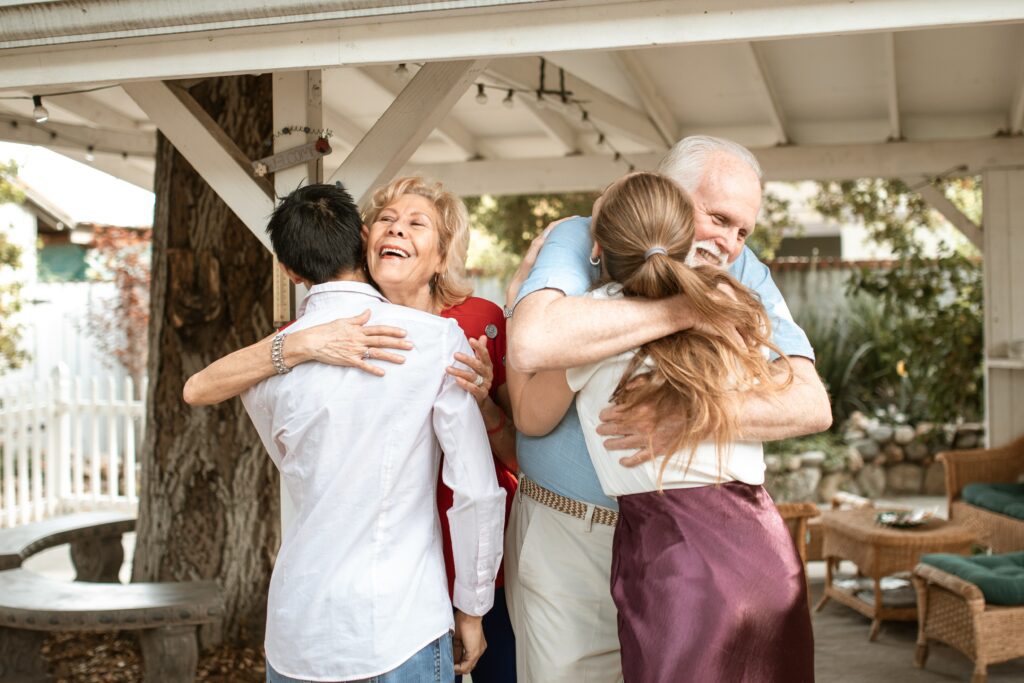 family hugging