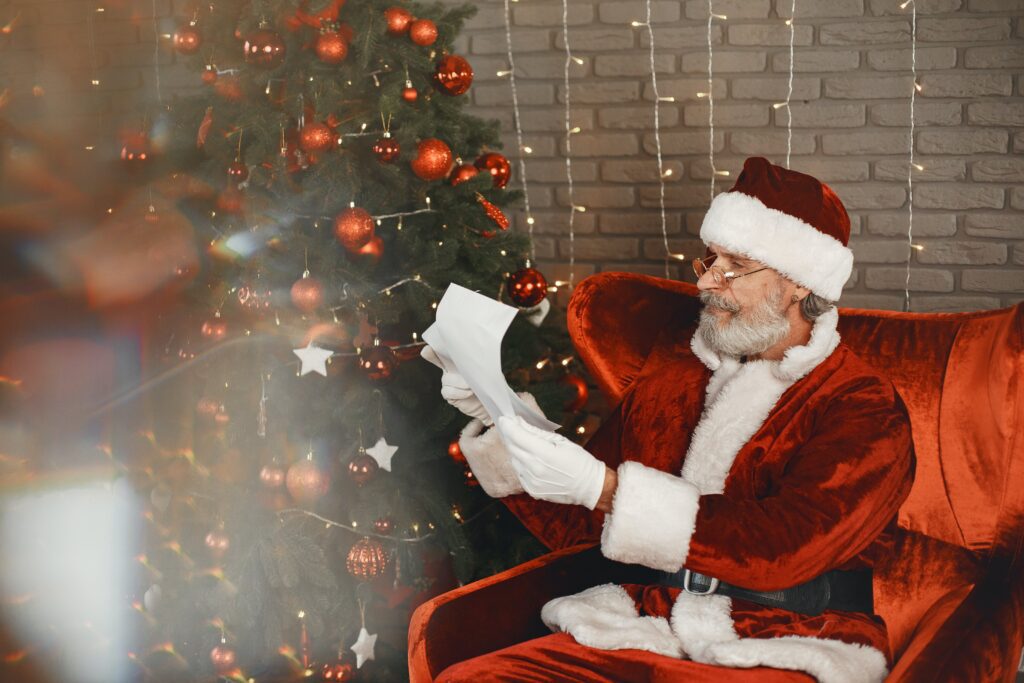 Santa reading letter